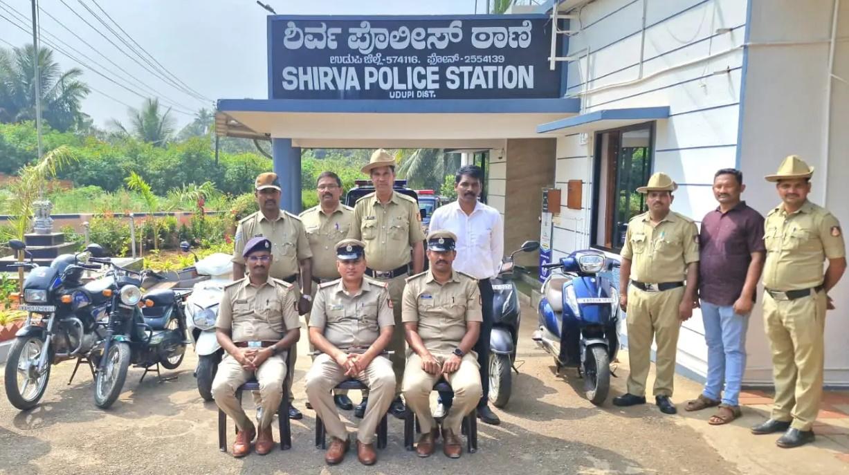 اُڈپی میں اسکوٹر چور  گرفتار - 5 مسروقہ دو پہیہ گاڑیاں بازیافت