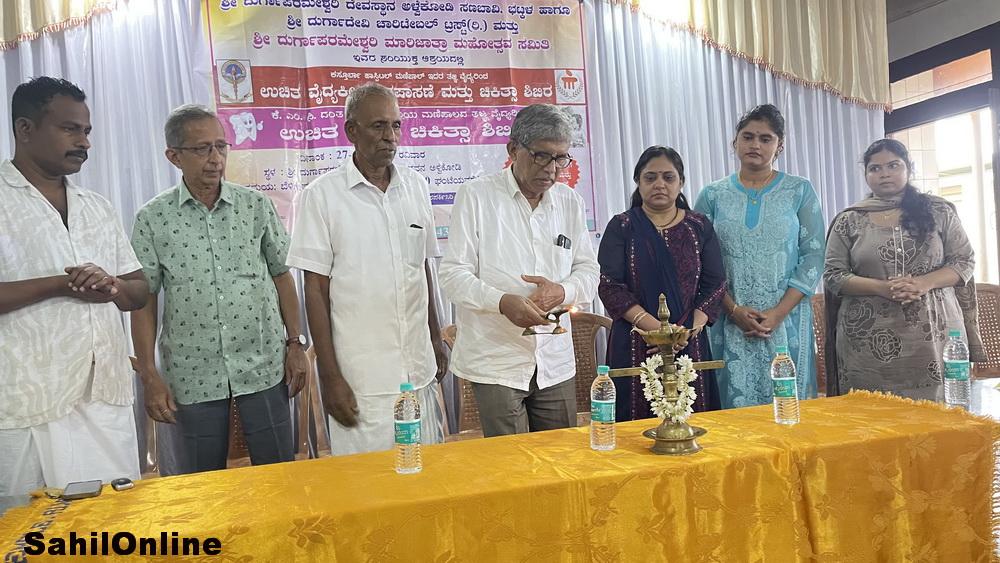 بھٹکل الویکوڈی مندر میں ہیلتھ چیک اپ کیمپ کا انعقاد