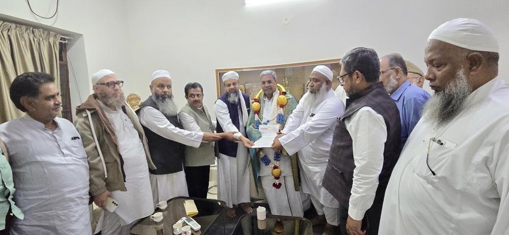 بنگلور میں آئندہ ماہ منعقد ہ ”وقف بچاؤ، دستور بچاؤ کانفرنس“ میں وزیراعلیٰ سدرامیا کو شرکت کی دعوت!