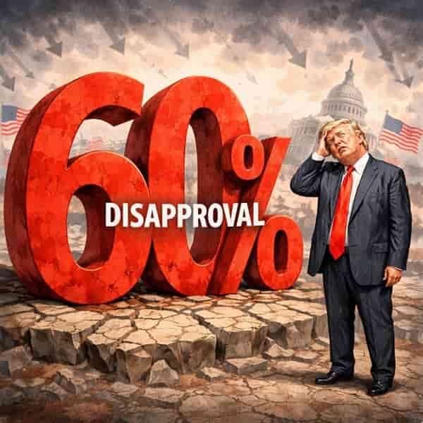 مہنگائی اور خارجہ پالیسی پر بڑھتی بے چینی، ٹرمپ کی قیادت سے 60 فیصد سے زیادہ امریکی ناخوش
