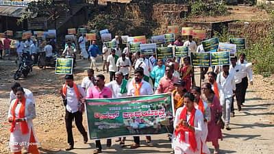 ہوناور میں اجازت منسوخ ہونے کے باوجود شراوتی پمپڈ اسٹوریج منصوبے کے خلاف کیا گیا احتجاجی مظاہرا