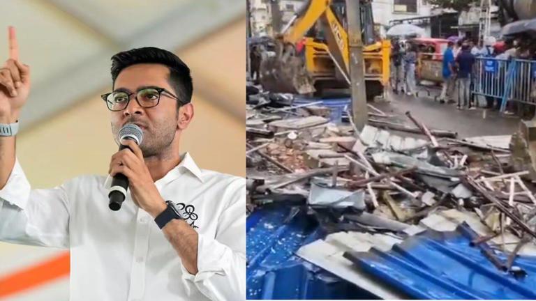 ابھیشیک بنرجی کے پانچ منزلہ دفتر پر بلڈوزر، انہدامی کارروائی