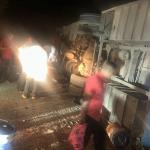 بھٹکل: گیرسوپا کے قریب آلونکی گھاٹ پر بس الٹ گئی؛ پانچ مسافر زخمی