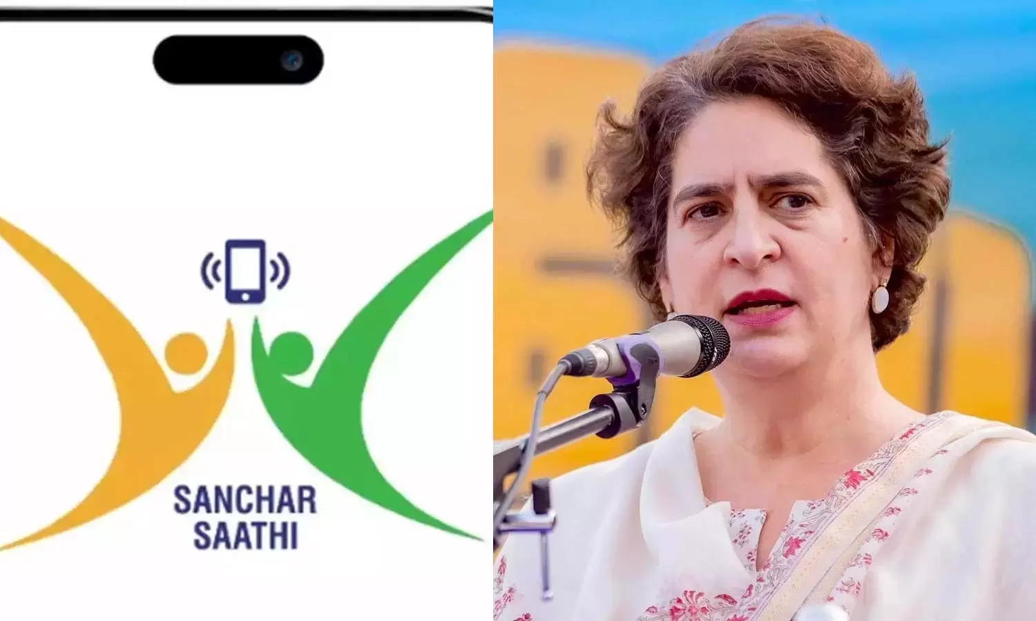 ’سنچار ساتھی‘ تنازعے پر پرینکا گاندھی برہم—ملک کو آمریت کی طرف لے جانے کا الزام