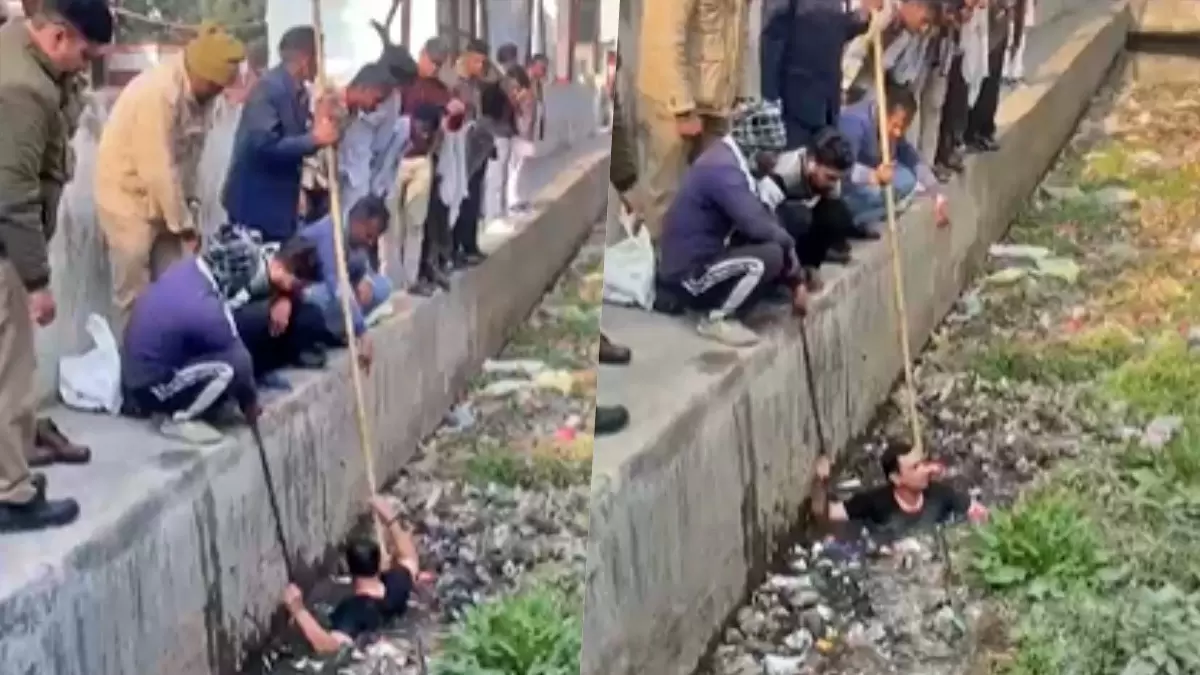 میرٹھ حادثہ: نالے میں گرنے والے بچے کی تلاش 18 گھنٹے بعد بھی بے نتیجہ، ریسکیو آپریشن بدستور جاری