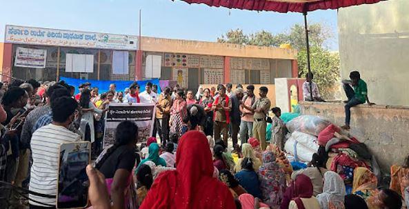 بینگلورو : کوگیلو بستی میں بے گھر ہونے والے تمام افراد کی بازآباد کاری ہونے تک جاری رہے گا احتجاج