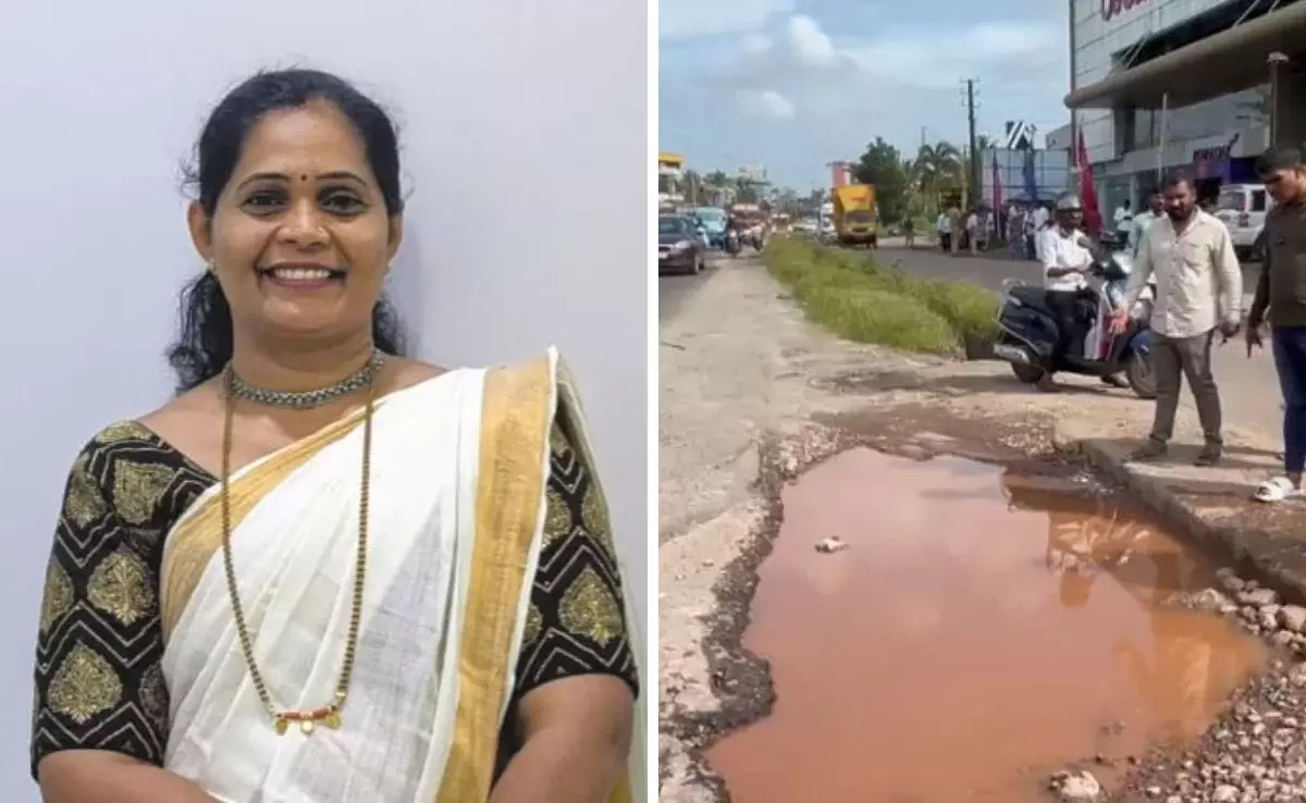 منگلورو: سڑک حادثے میں خاتون کی درد ناک موت کے بعد بھڑکا عوام کا غصہ - نیشنل ہائی ویز اتھارٹی کے خلاف فوجداری مقدمہ درج کرنے کا مطالبہ