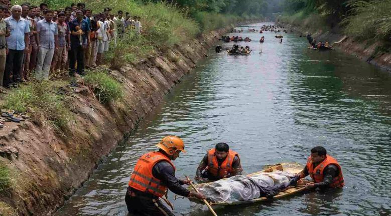 کرناٹک  کے شموگہ بھدرا نہر میں المناک حادثہ: ایک ہی خاندان کے چار افراد لاپتہ; تلاشی مہم جاری