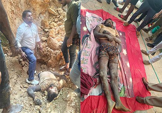 منگلورو: رکاوٹی دیوار تعمیر کرتے وقت پہاڑی ٹیلہ ڈھلنے سے مزدور ہلاک ہوگیا